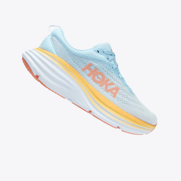 Hoka Bondi 8 Sneakers blå/gul